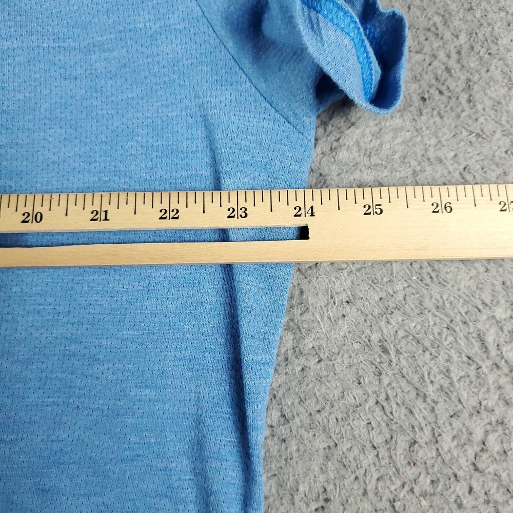 Nike T Shirt Mens XL Blue Swoosh Training Active Gym Short Sleeve - Picture 5 of 6